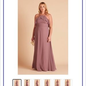 Dark mauve Buddy Grey bridesmaid dress